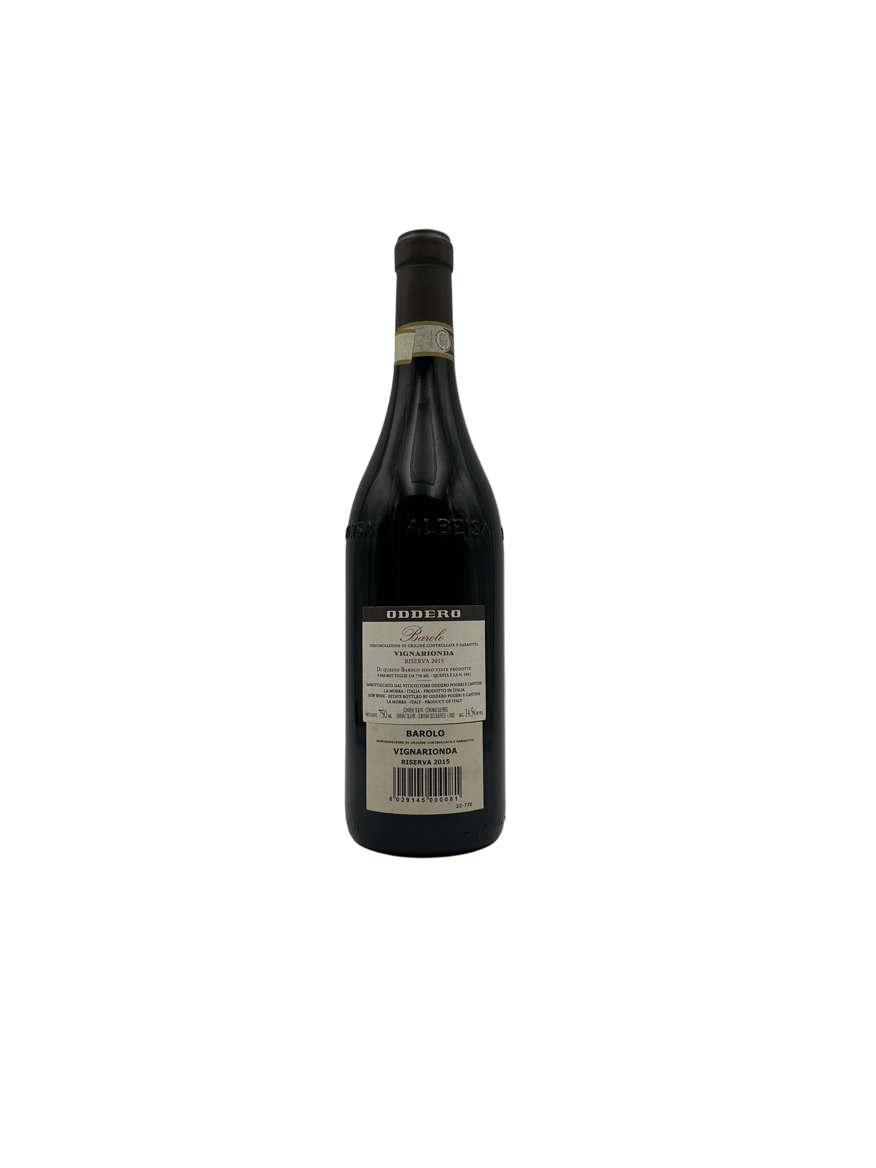 2015 - Poderi Oddero - Barolo Riserva Vigna Rionda