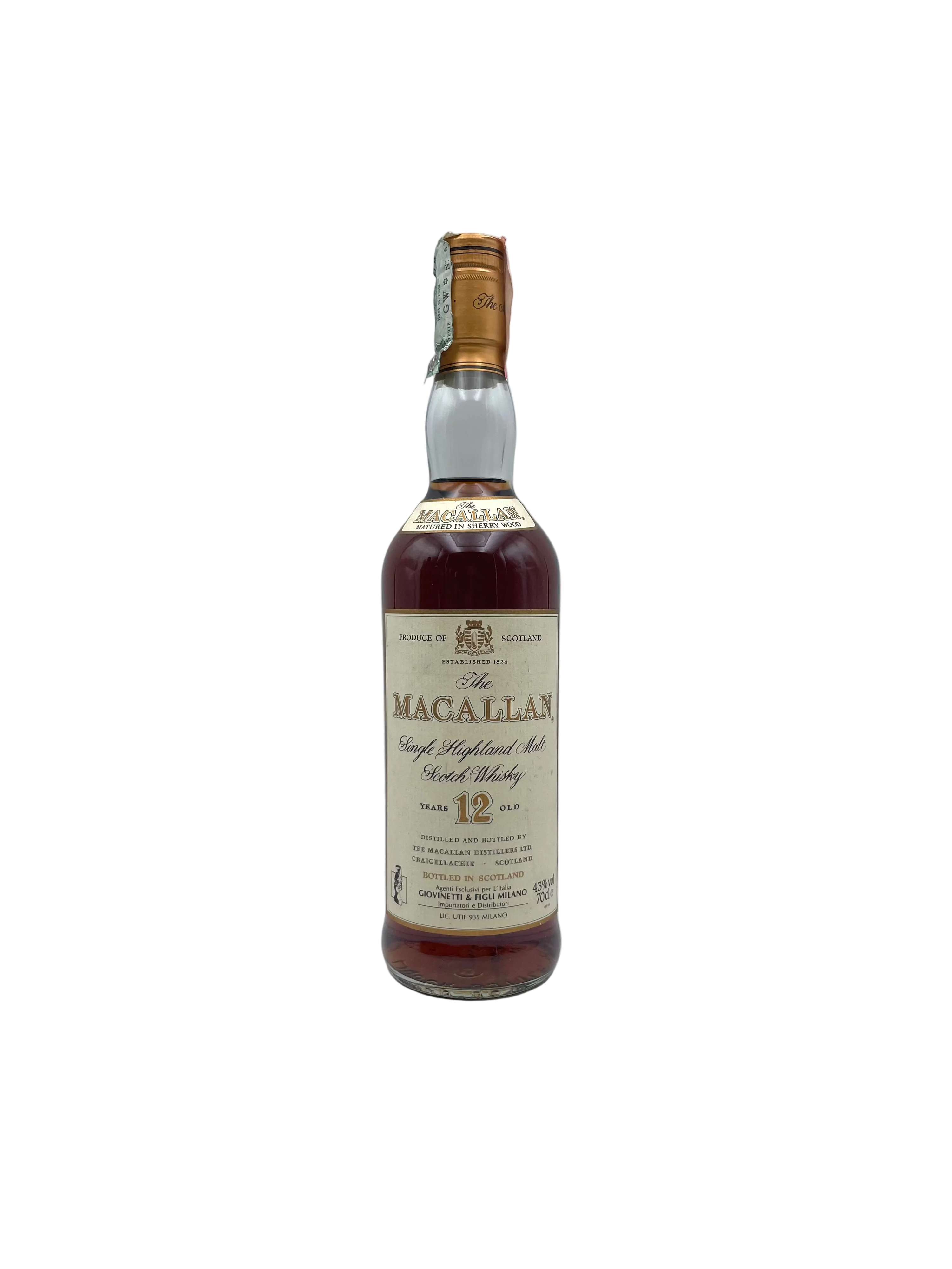 Macallan - 12 Years Old Single Highland Malt Scotch Whisky - 1990s