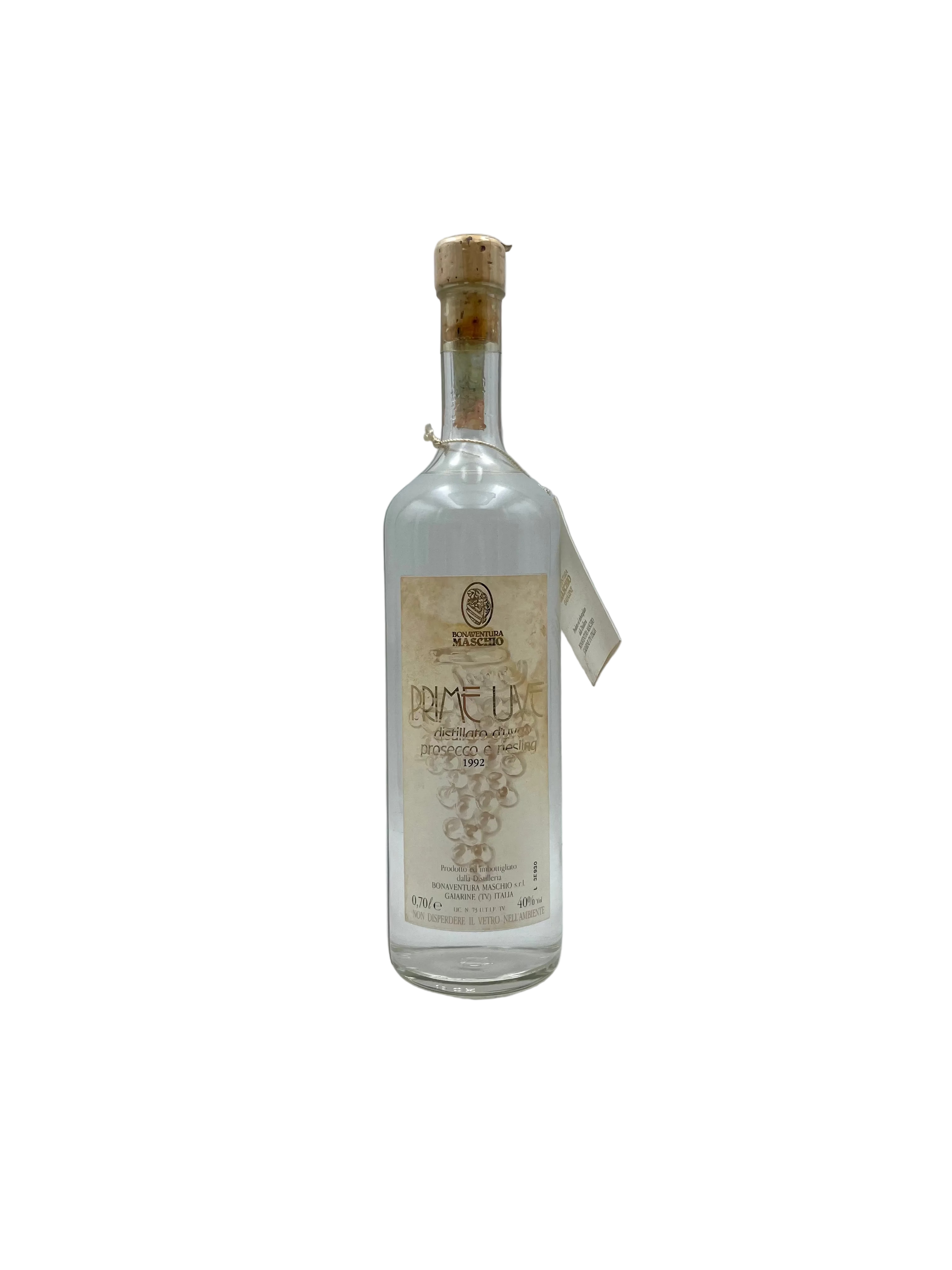 1992 - Bonaventura Maschio - Prime Uve - Grappa di Prosecco e Riesling