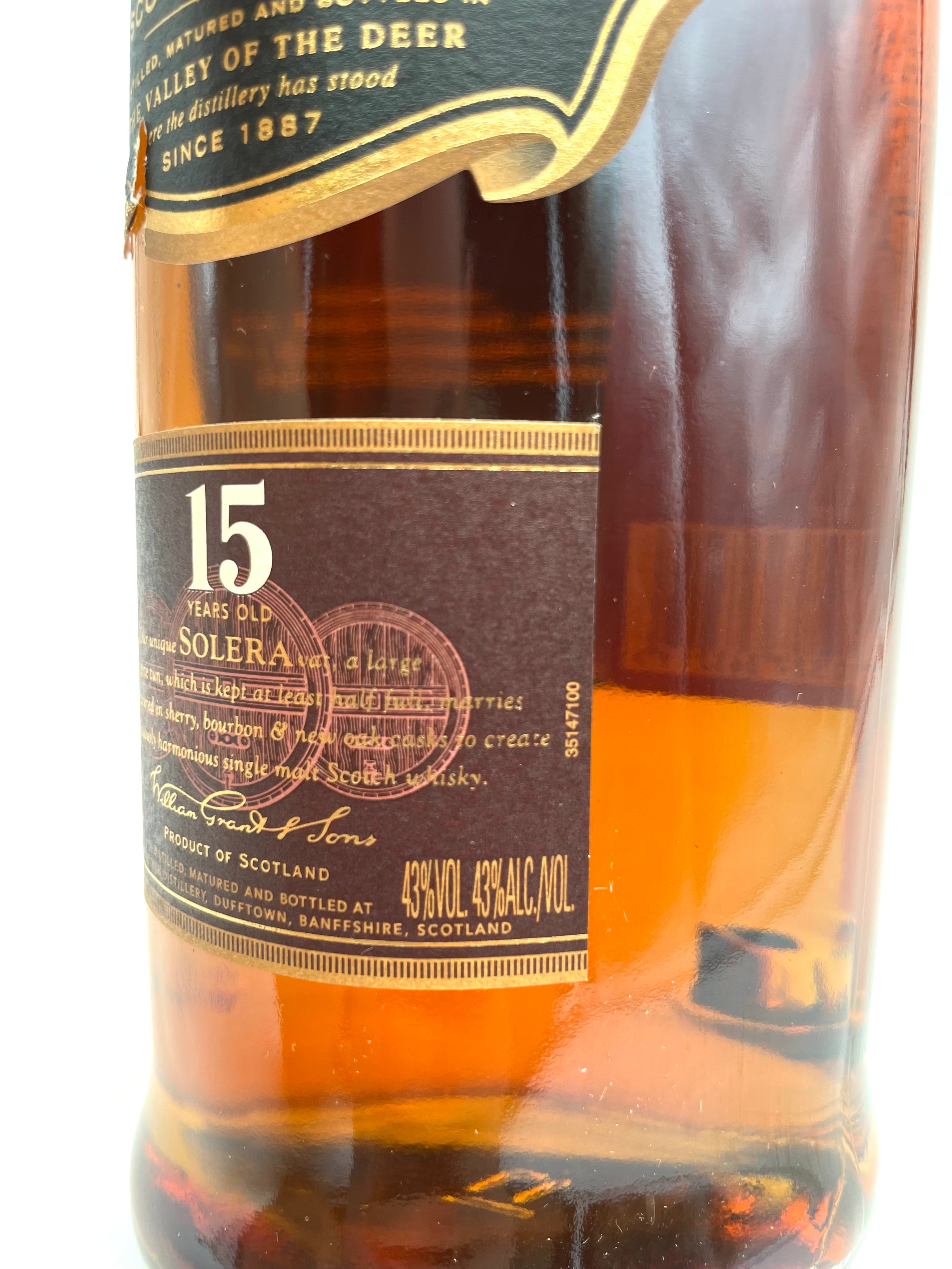 Glenfiddich - 15 YO Solera Single Malt Scotch Whisky - Anni '00s