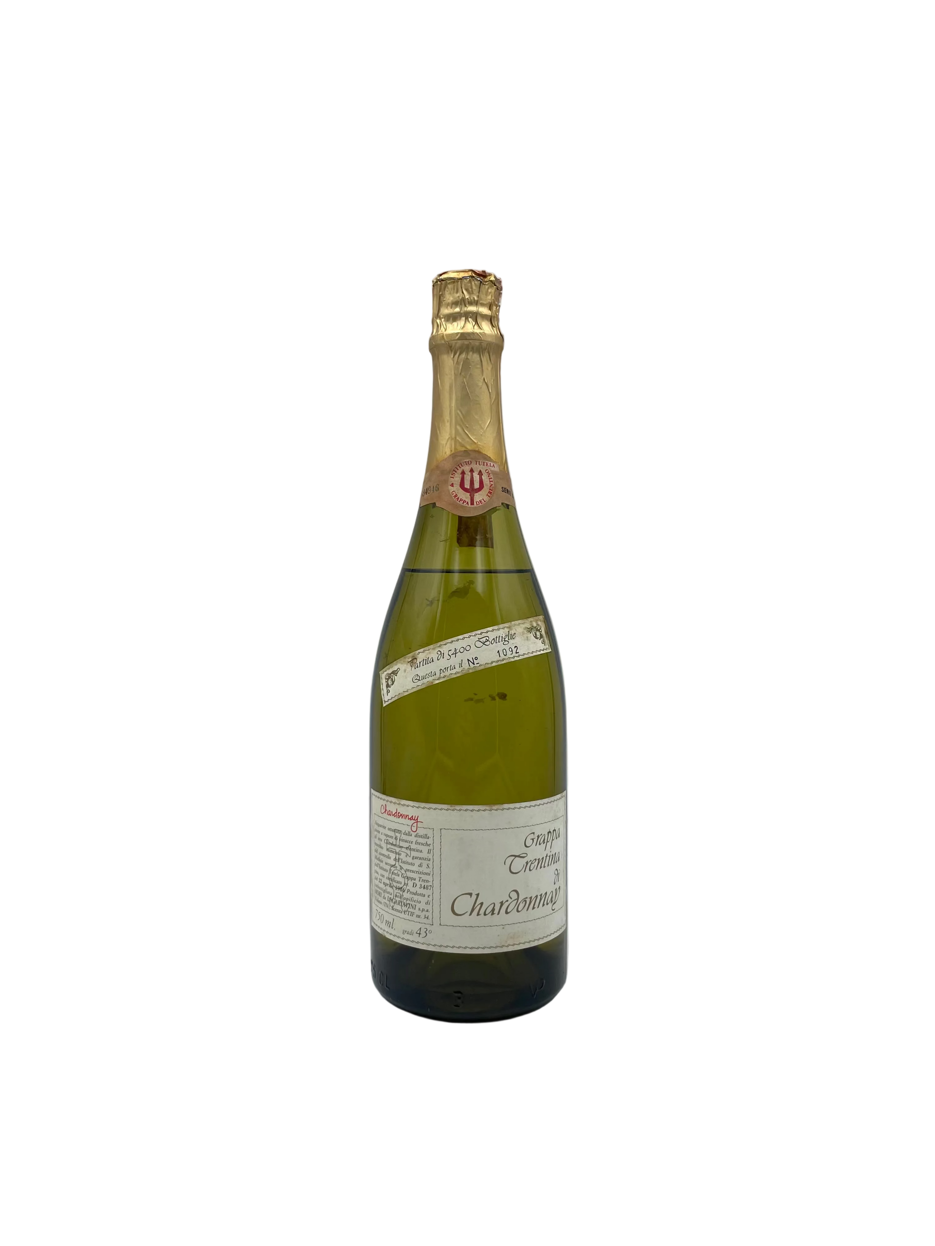 Istituto di S. Michele - Mori da Lagariavini - Grappa Trentina di Chardonnay - Anni '80s