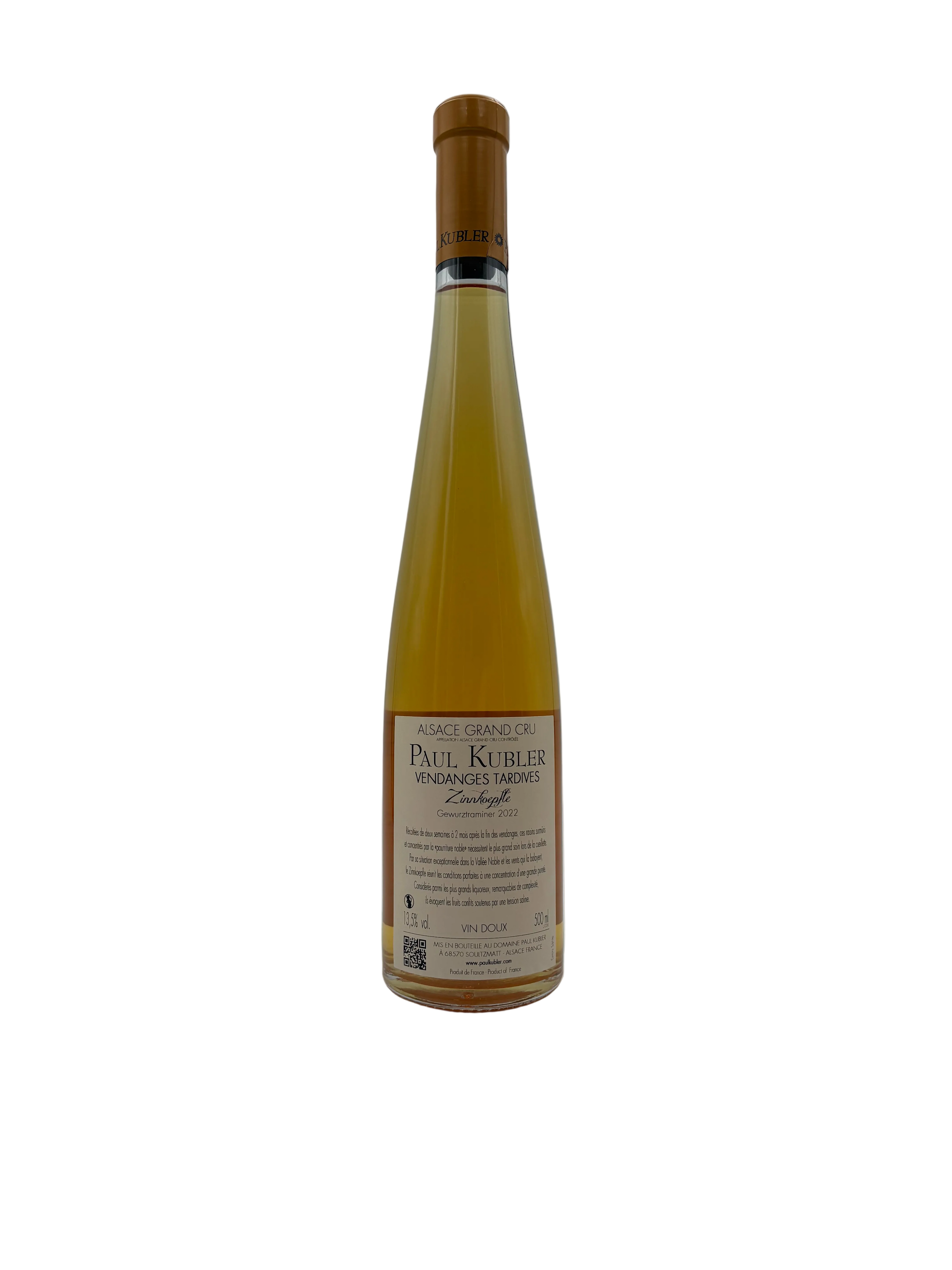2022 - Domaine Paul Kubler - Zinnkoepflé Gewurztraminer Vendanges Tardives