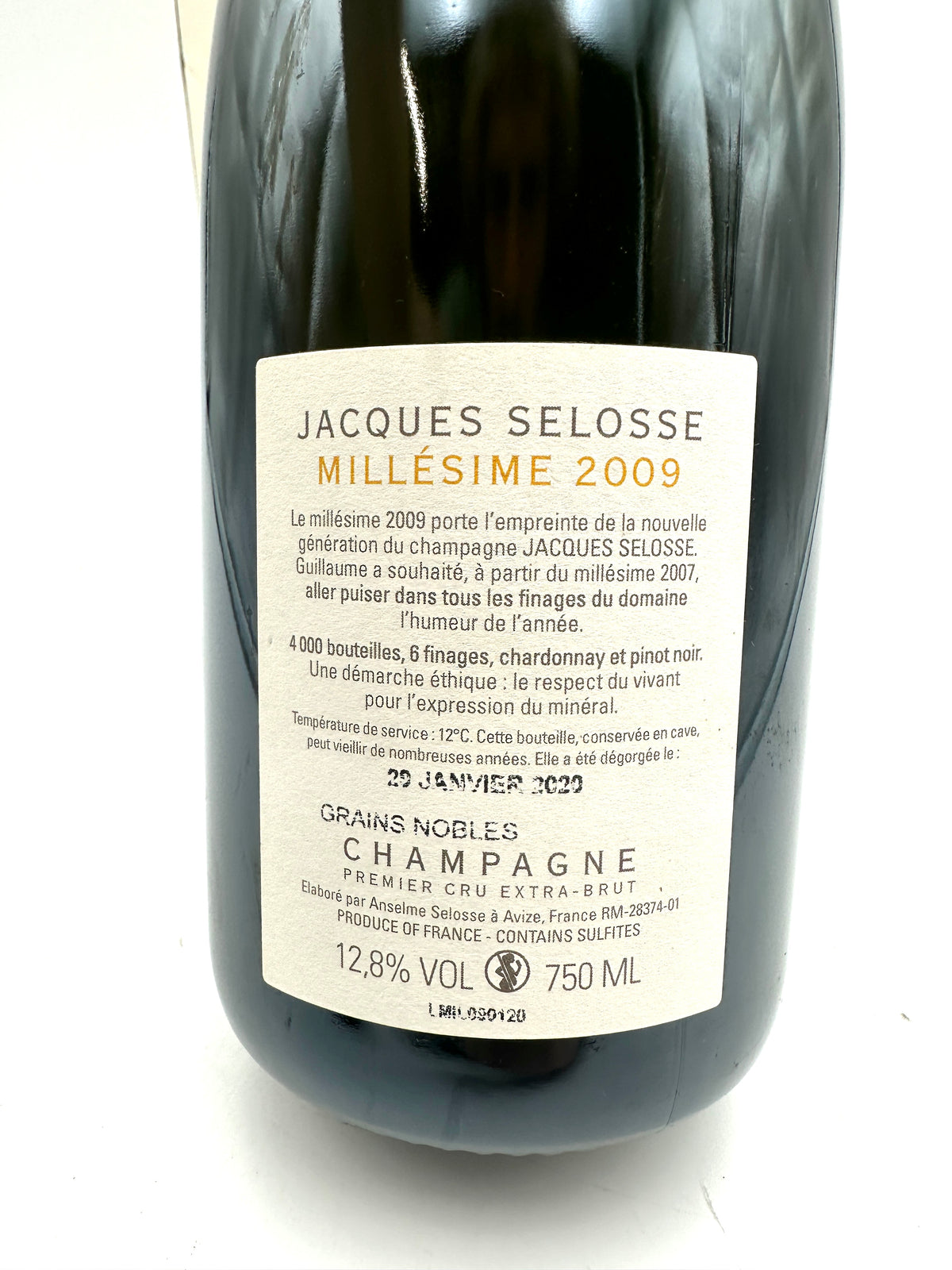 2009 - Jacques Selosse - Millésime Extra Brut - Deg. 29/01/2020