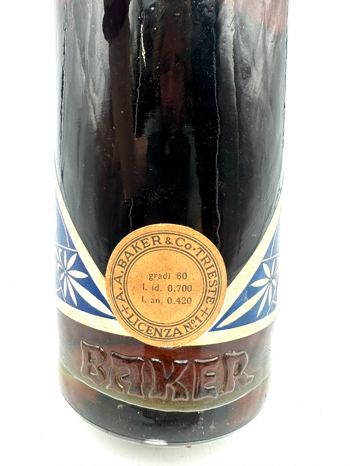 A.A. Baker - Australian Rum - Sigillo Stella 1950s