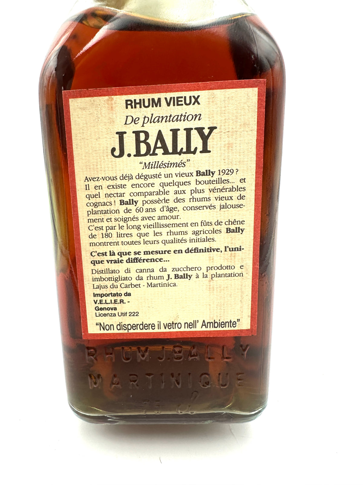 1985 - J. Bally - Rhum Vieux Agricole