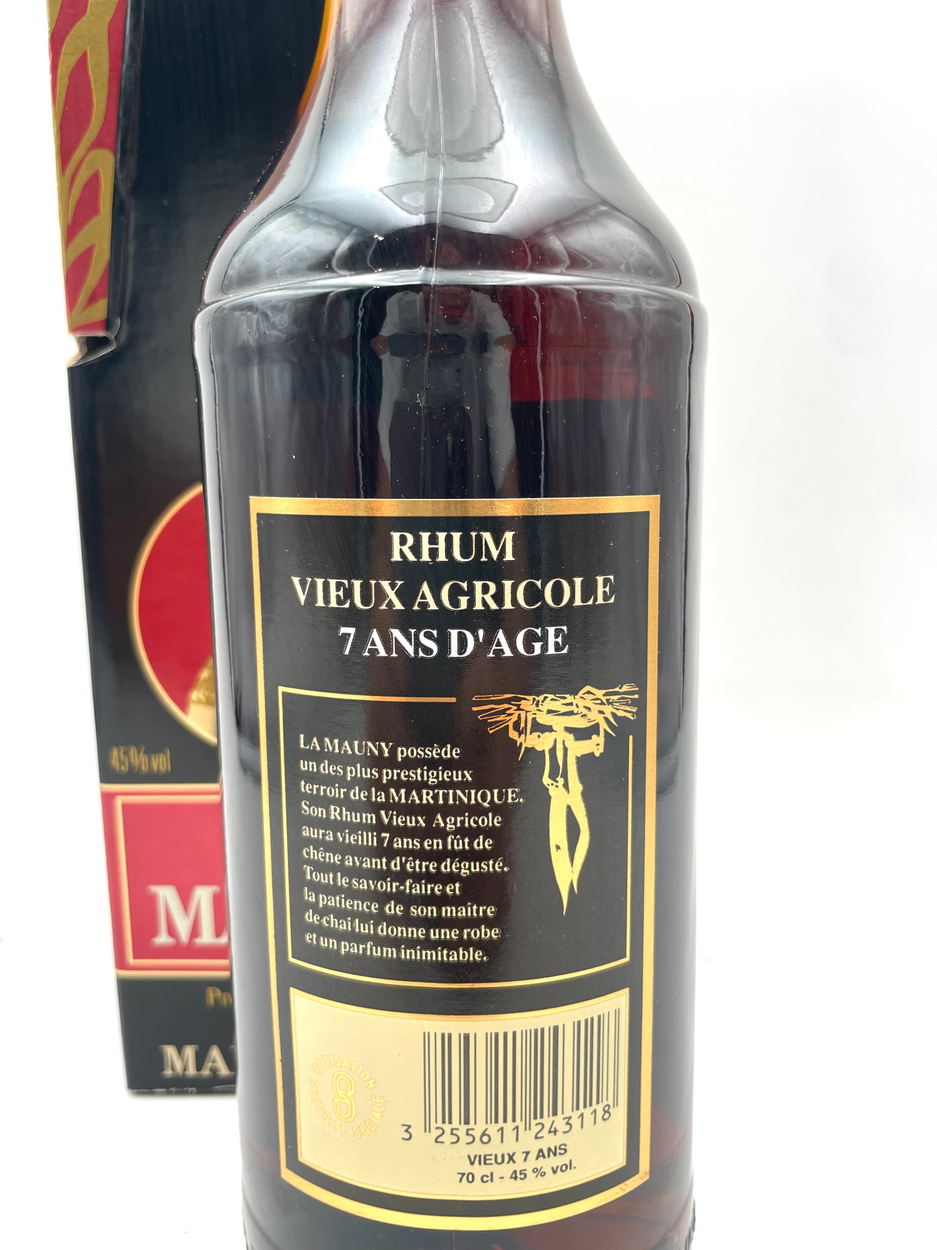 La Mauny - Rhum Vieux Agricole 7 Ans D'Age - Anni '90s