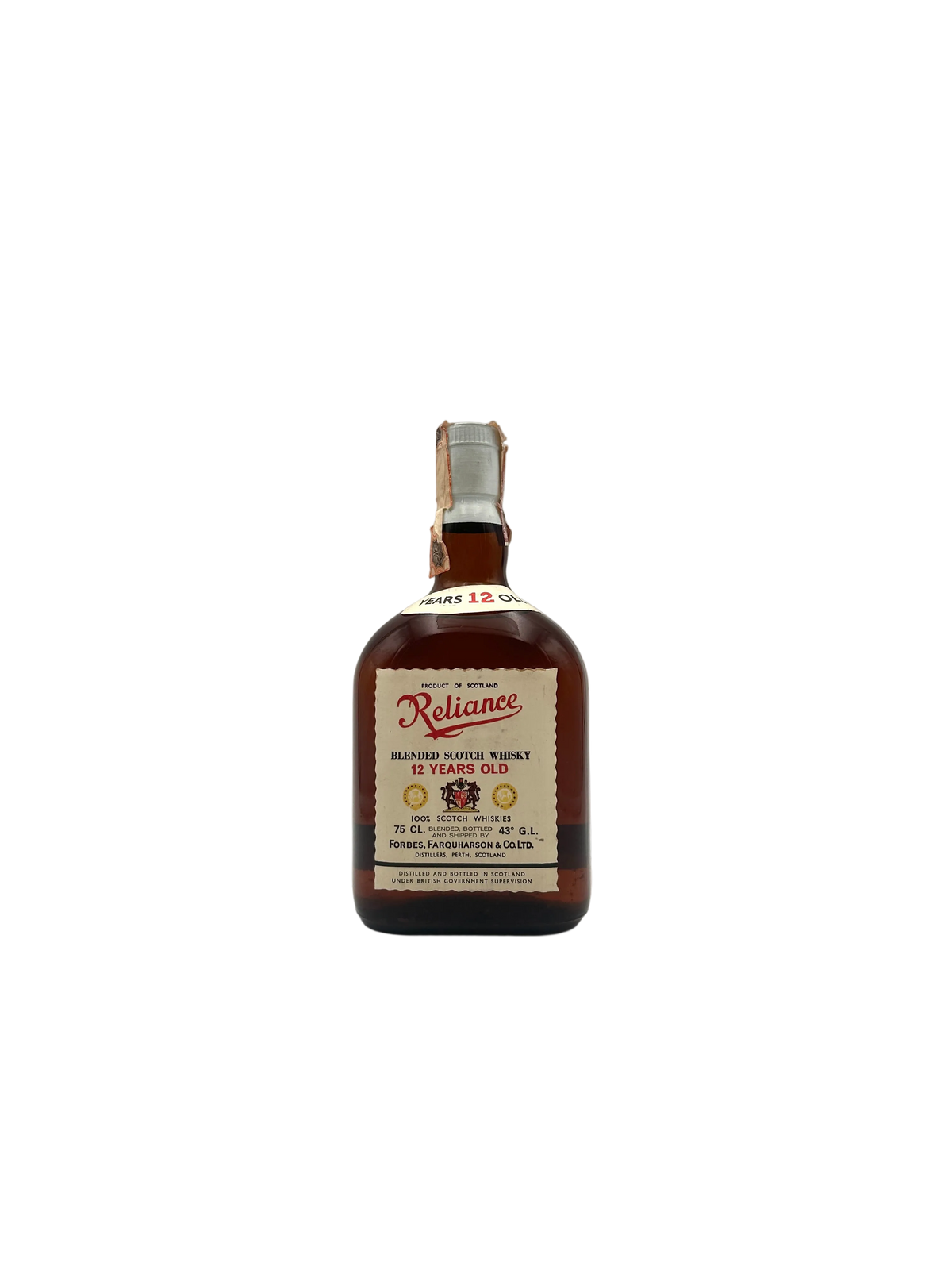 Reliance - 12 Years Old Blended Scotch Whisky - Forbes, Farquharson & Co - 1960s
