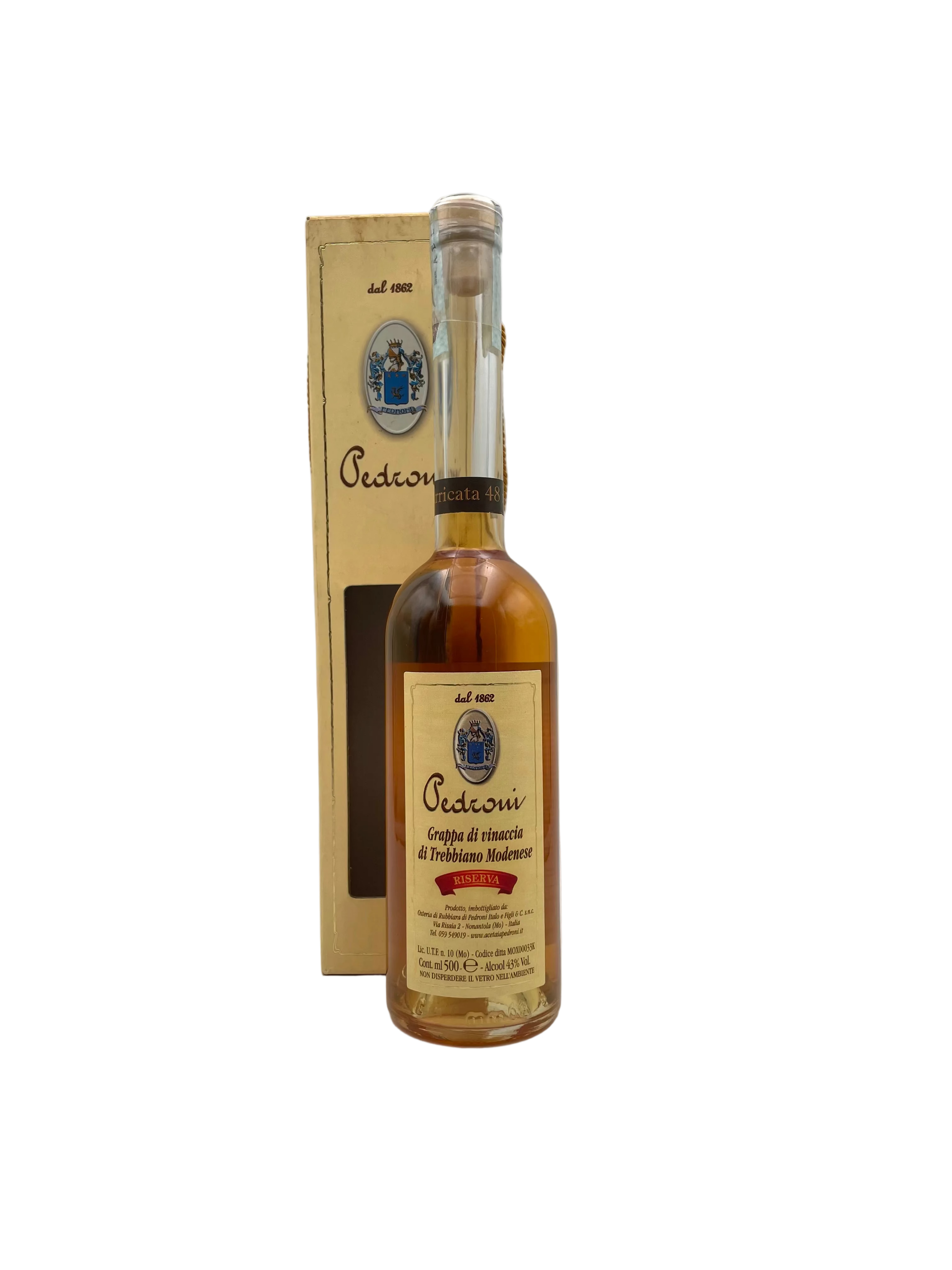 2005 - Pedroni - Grappa di Vinaccia di Trebbiano Modenese Barricata 48 mesi Riserva