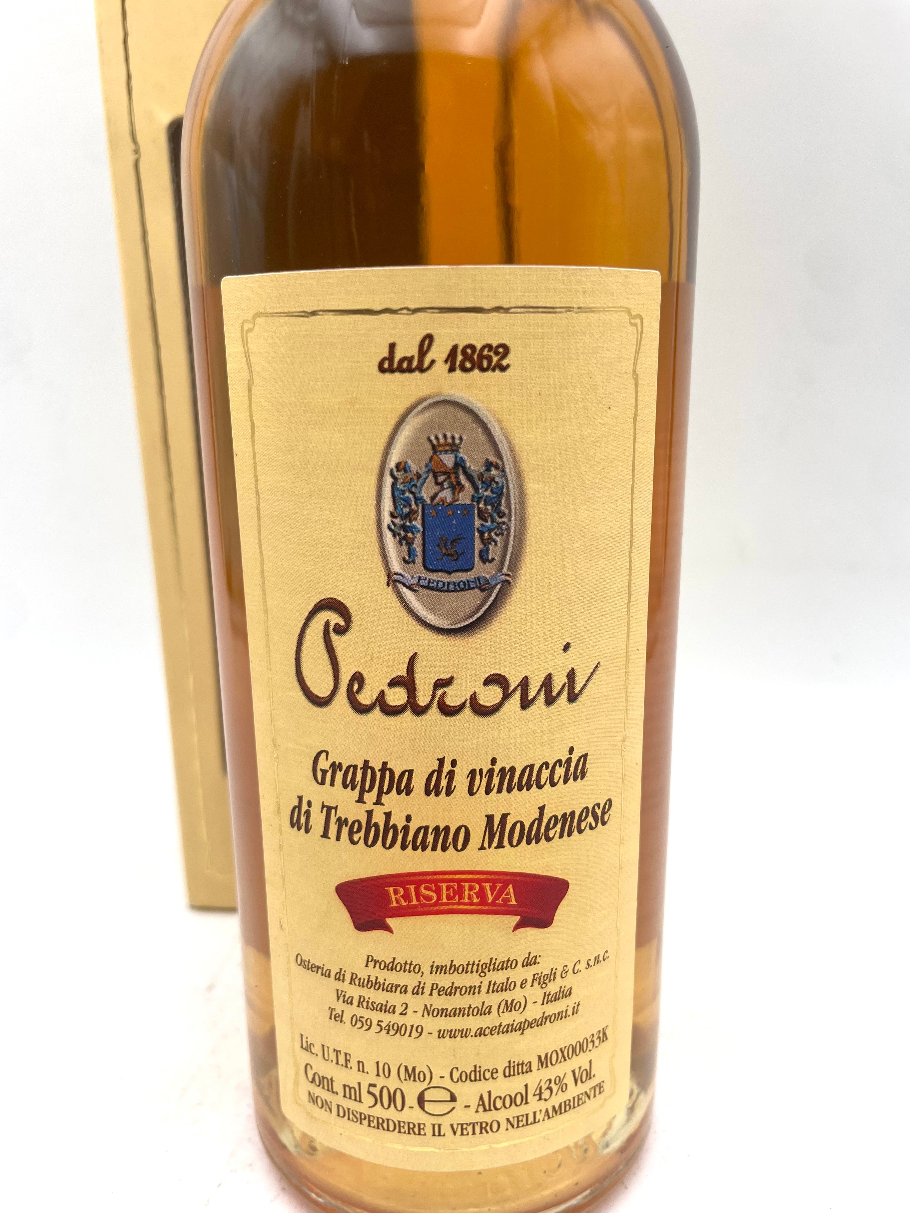 2005 - Pedroni - Grappa di Vinaccia di Trebbiano Modenese Barricata 48 mesi Riserva