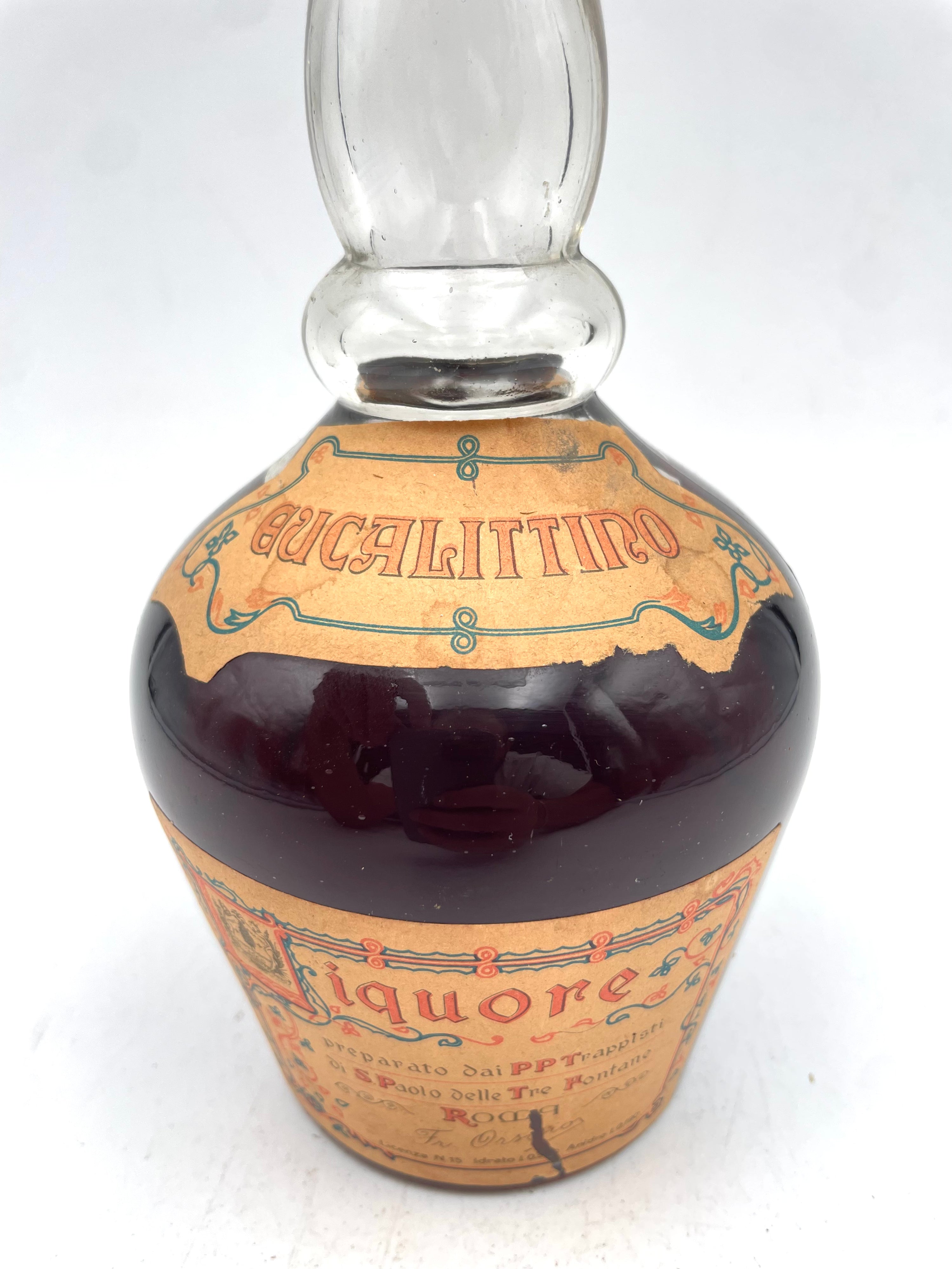 PP Trappisti S. Paolo delle Tre Fontane - Liquore Eucalittino - Sigillo Stella Anni '50s