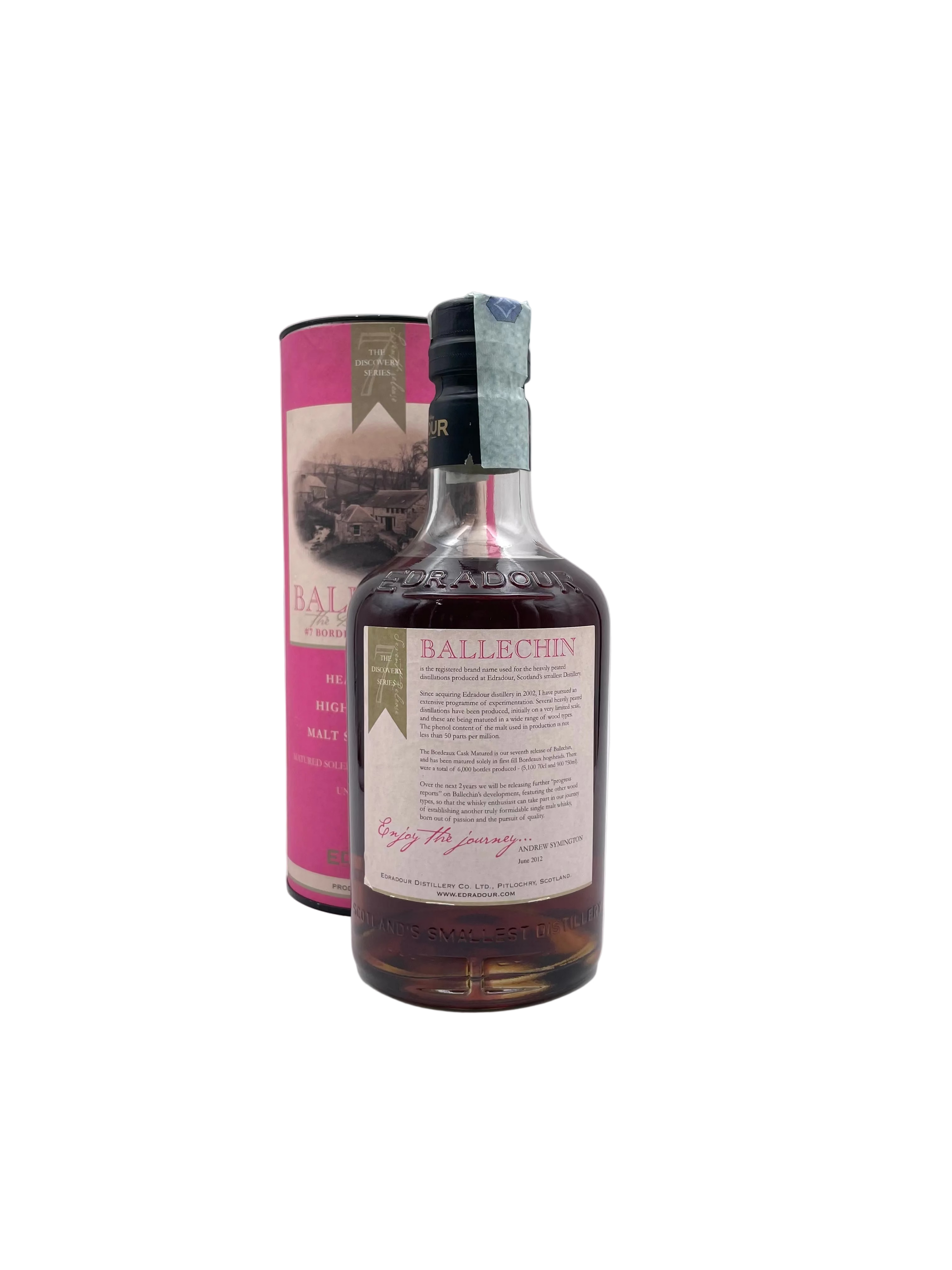 Edradour Ballechin - #7 Series Bordeaux Cask Matured Highland Single Malt Scotch Whisky - Bottl. 2012