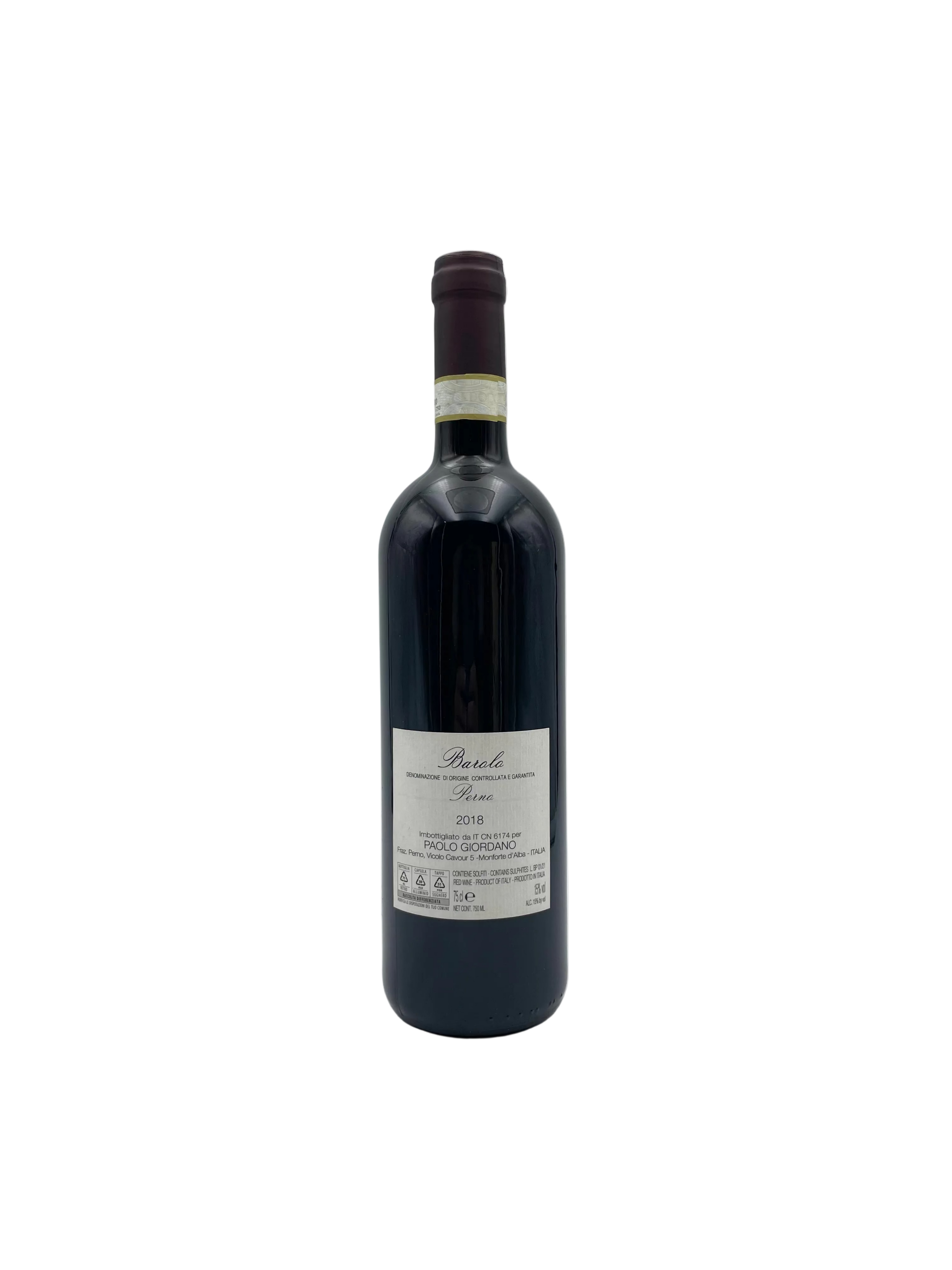 2018 - Paolo Giordano - Barolo Perno