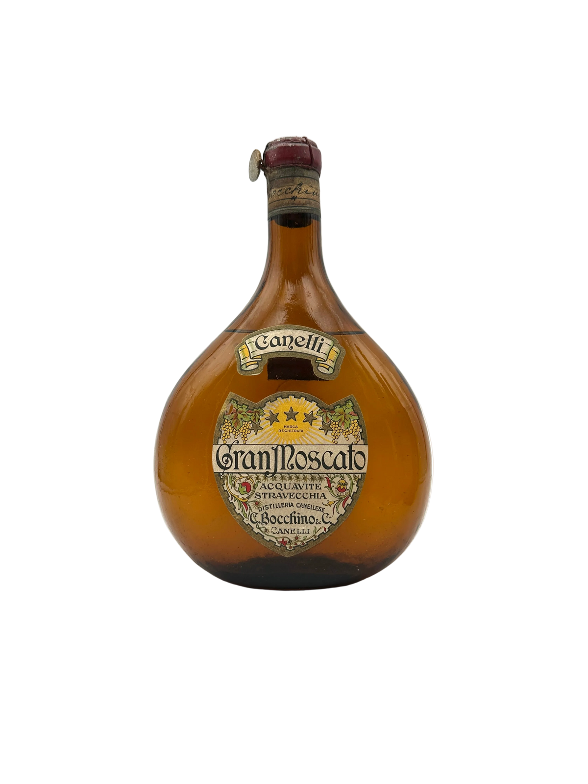 Bocchino - Gran Moscato Acquavite Stravecchia - Sigillo Fasci Anni 1930