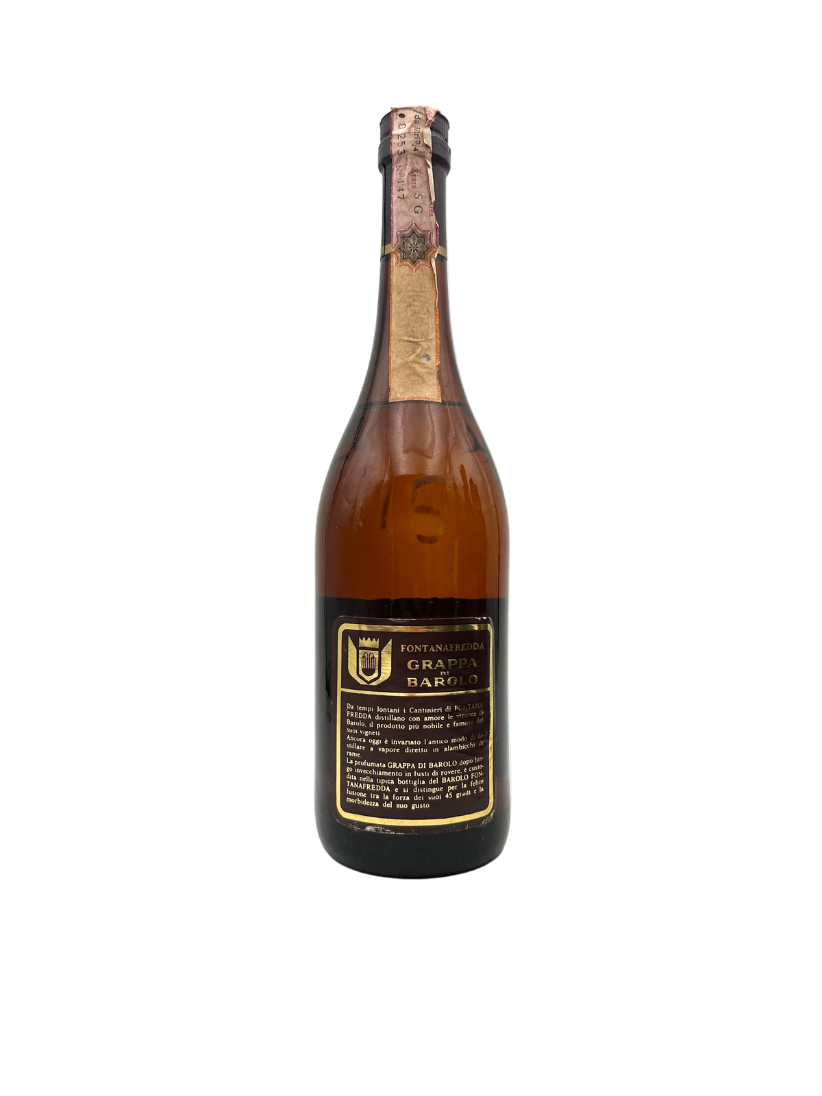 Fontanafredda - Grappa di Barolo - Anni 1970
