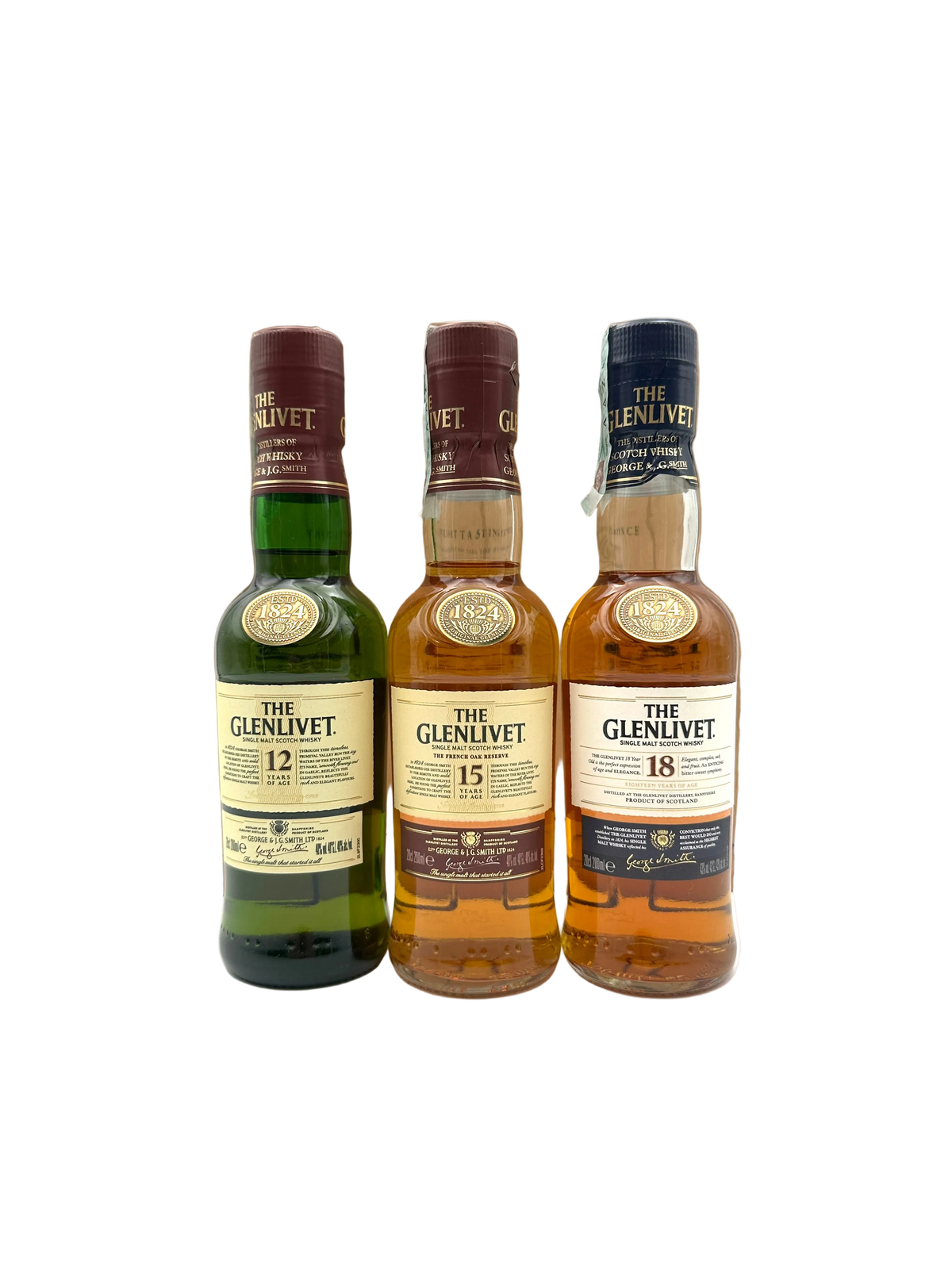 The Glenlivet - 12, 15, 18 Years Old Single Malt Scotch Whisky - Anni 2010