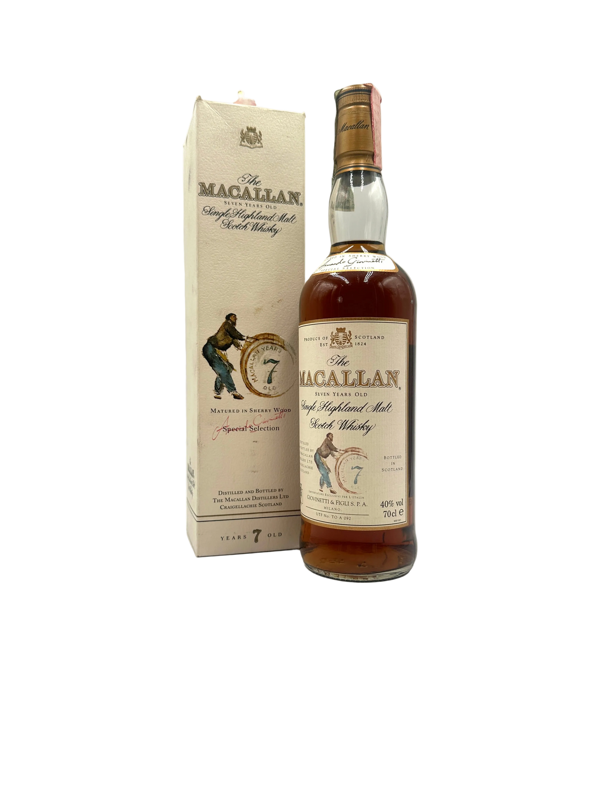 Macallan - 7 YO Single Highland Malt Scotch Whisky - Special Edition Armando Giovinetti - Anni '90s
