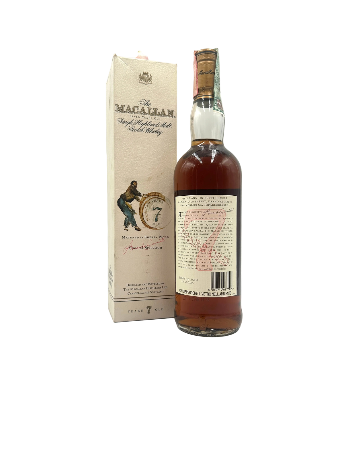 Macallan - 7 YO Single Highland Malt Scotch Whisky - Special Edition Armando Giovinetti - Anni '90s