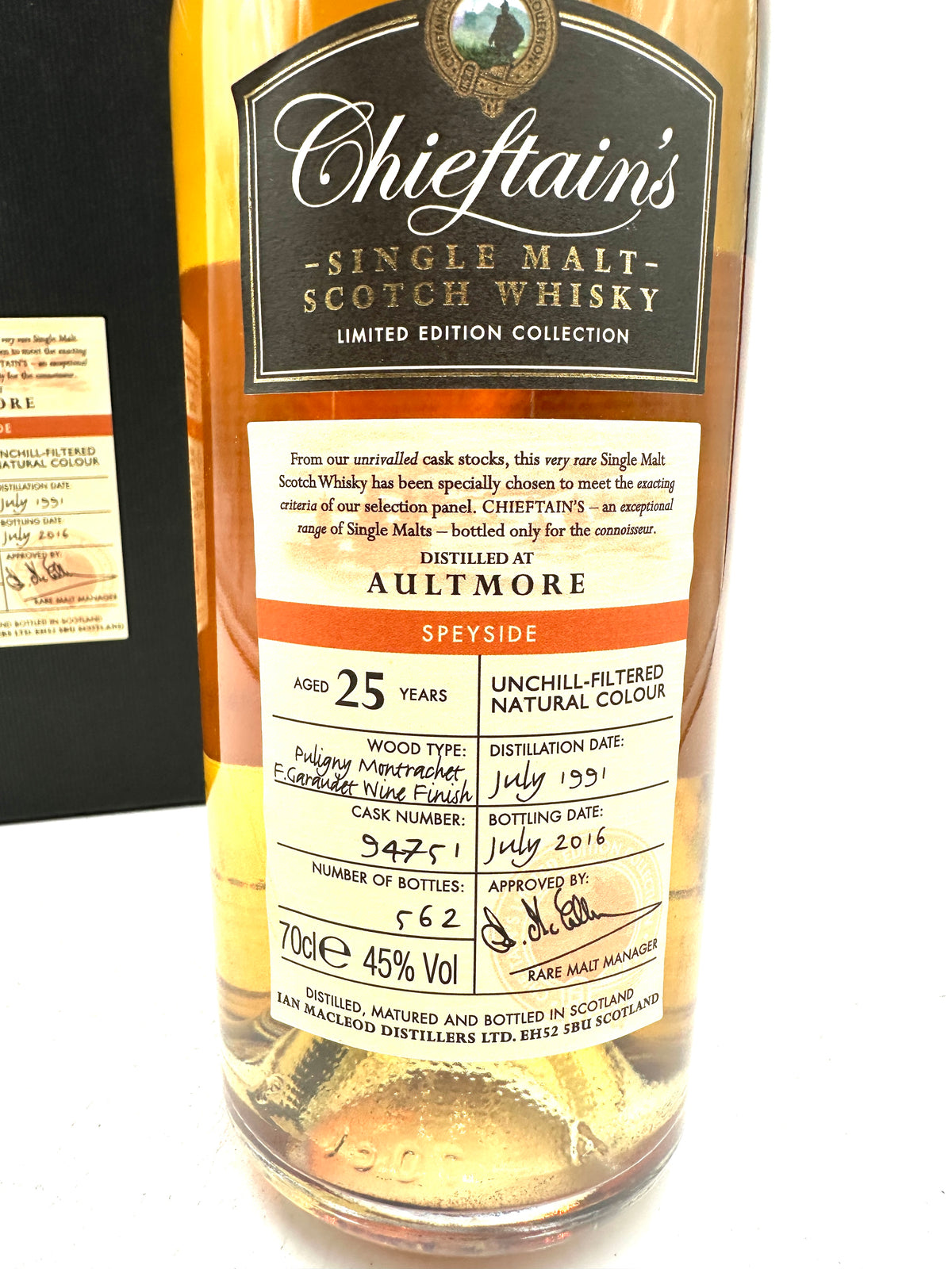 1991 - Aultmore - 25 Years Old Single Malt Scotch Whisky - Chieftain's