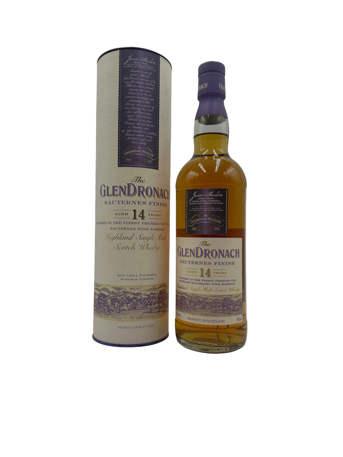 Glendronach - 14 Years Old Sauternes Finish Highland Single Malt Scotch Whisky - Bottl. 2010-2012