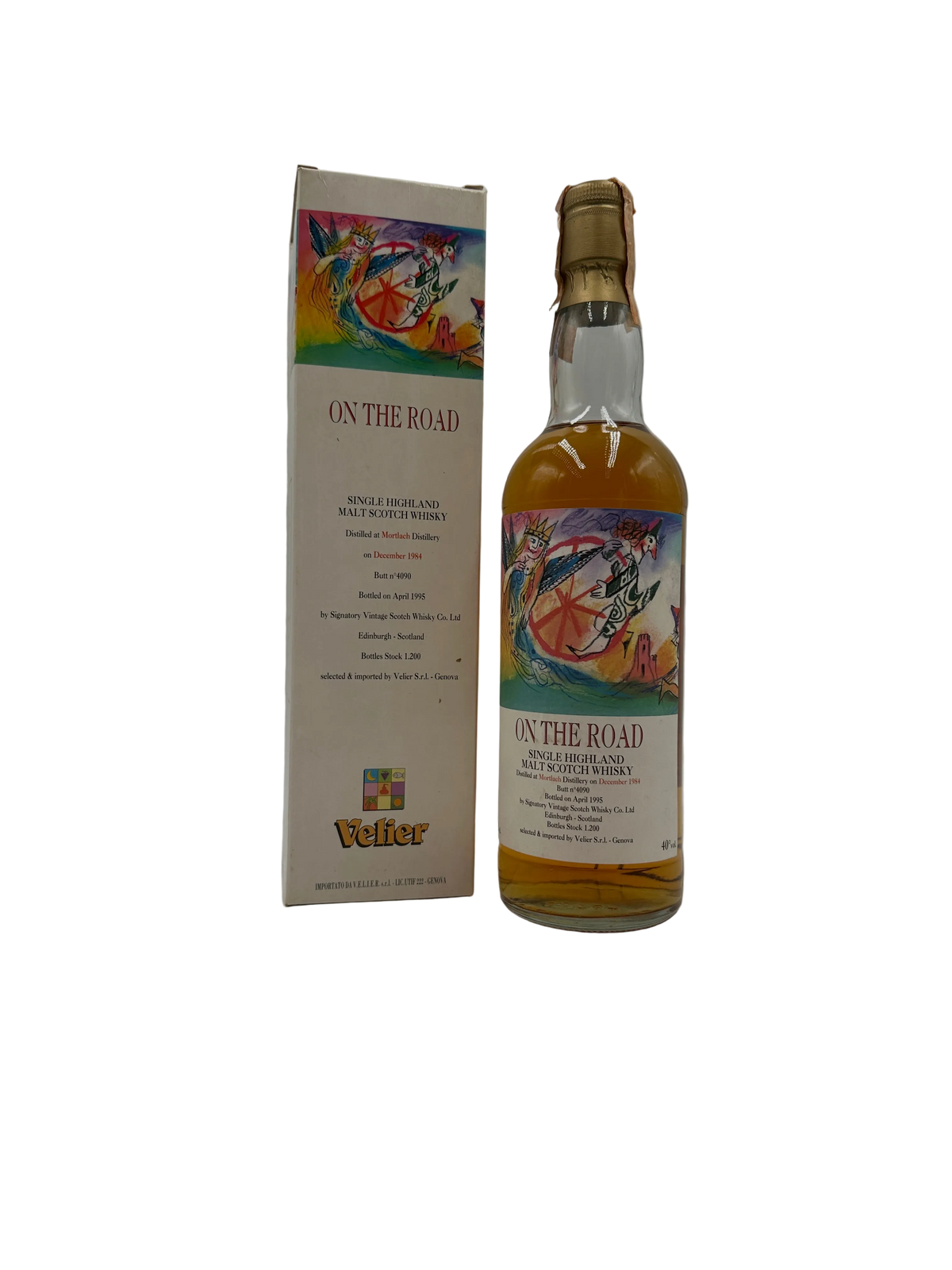 1984 - Mortlach - "On The Road" Single Highland Malt Scotch Whisky - Signatory Vintage - Bottl. 1995