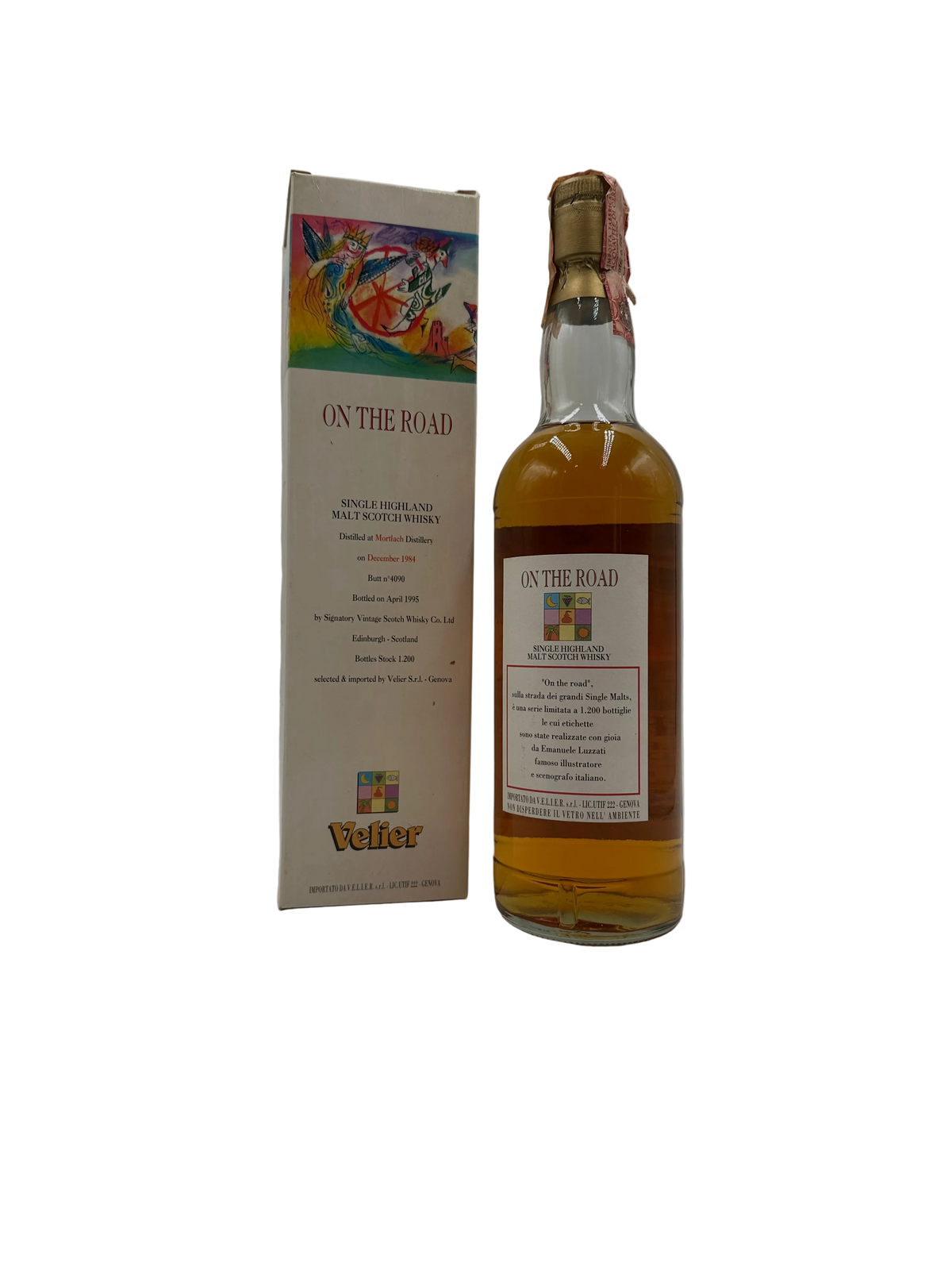 1984 - Mortlach - "On The Road" Single Highland Malt Scotch Whisky - Signatory Vintage - Bottl. 1995