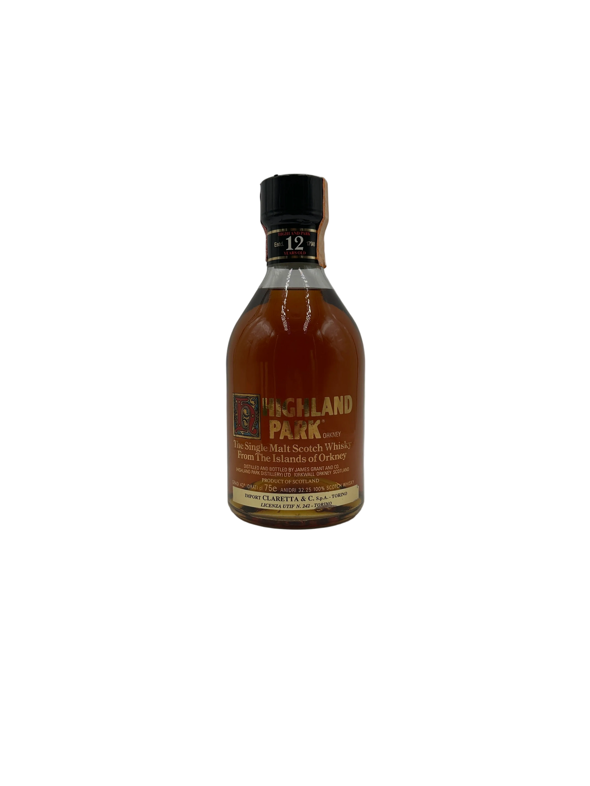 Highland Park - 12 Years Old Single Malt Scotch Whisky -  Bottl. 1980-1985