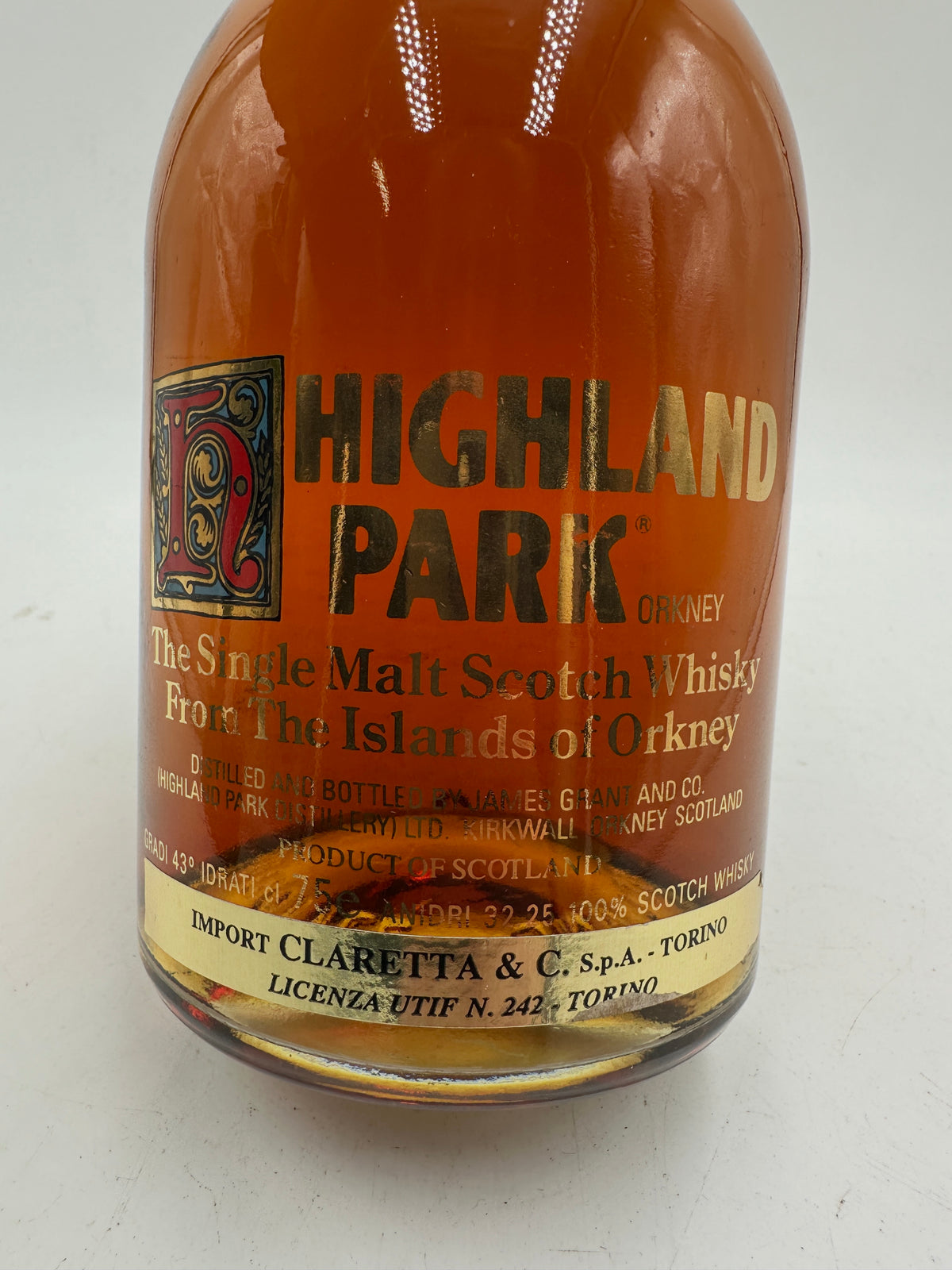 Highland Park - 12 Years Old Single Malt Scotch Whisky -  Bottl. 1980-1985