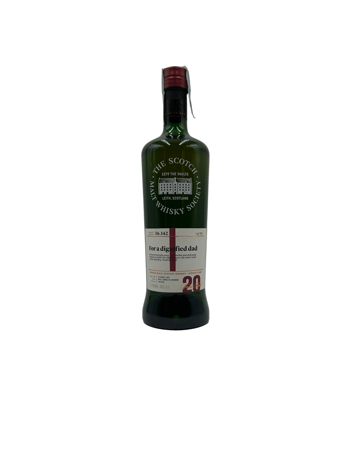 1997 - Benrinnes - "For a dignified dad" 20 Years Old Single Malt Scotch Whisky - Casck N. 36.142 - The Scotch Malt Whisky Society
