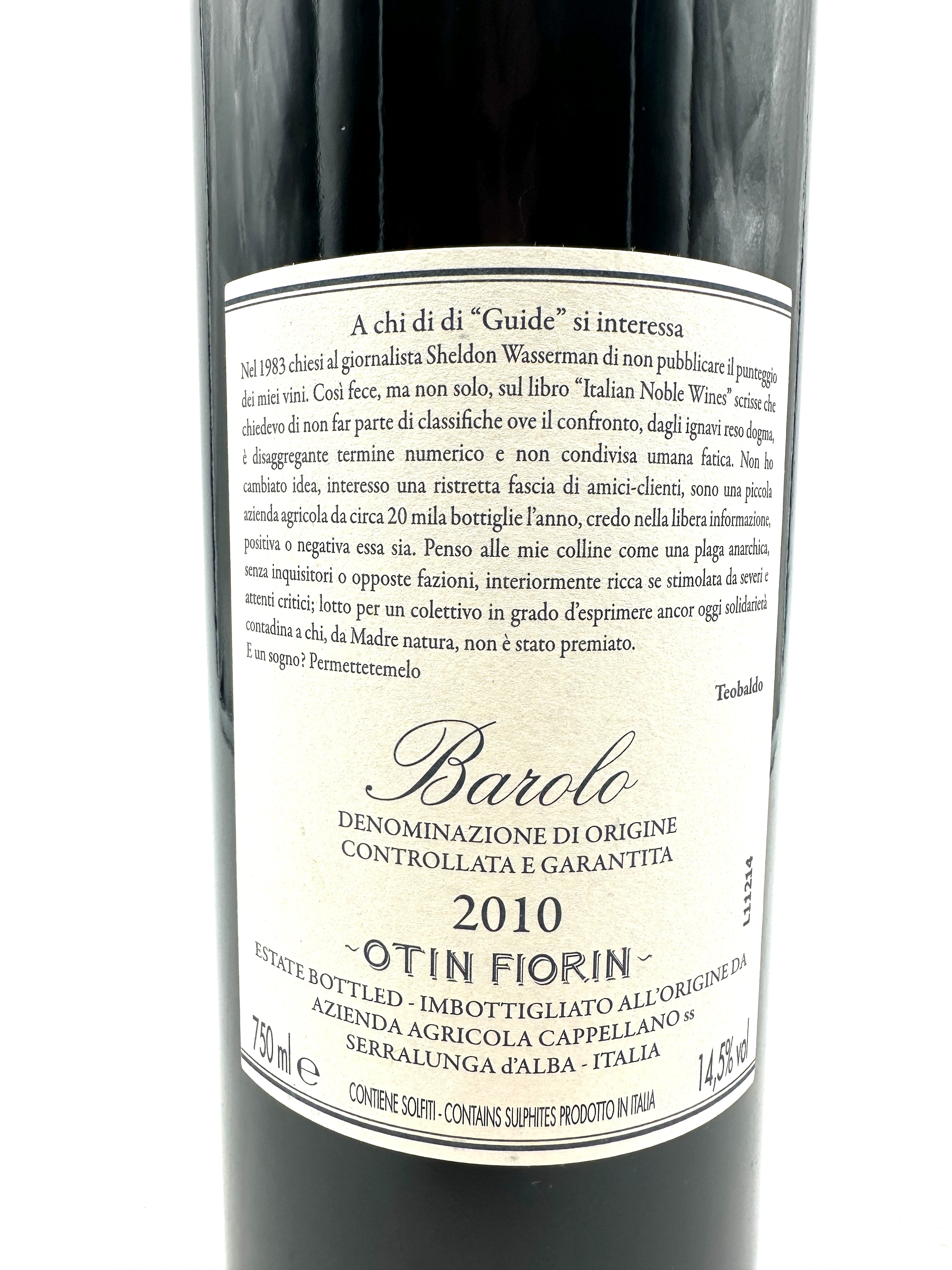 2010 - Cappellano - Barolo Otin Fiorin Pié Franco